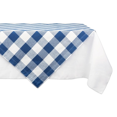 Fastfood 40 x 40 in. Buffalo Check Table Topper - Navy FA2567267